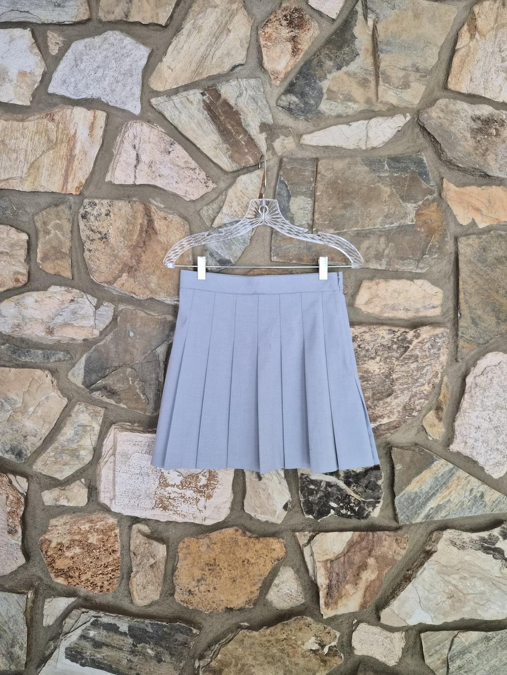 Uniqlo Light Blue Pleated Mini Skirt XS